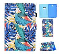 Auslbin Coque pour Samsung Galaxy Tab A6 10.1 Pouce SM-T580/T585 2016 Cuir PU Etui Housse Tablettete de Protection Flip Portefeuille Cover Case avec Stand et Poche - Feuille