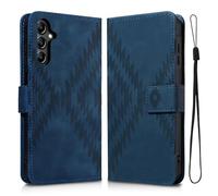 Auslbin Coque Samsung A15 4/5G 6.4 avec Fonction de Support, Matériau de Protection en PU Tout Autour, Étui Samsung A15/SM-A155F/A156B Anti-Rayures et Anti-Chute, Bleu