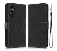 Auslbin Coque Samsung A15 4/5G 6.4 avec Fonction de Support, Matériau de Protection en PU Tout Autour, Étui Samsung A15/SM-A155F/A156B Anti-Rayures et Anti-Chute, Noir