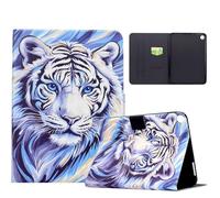 Auslbin Coque Samsung Galaxy Tab A11+/A11 Plus 11 Pouces 2025 SM-X230 SM-X235 SM-X236B Étui de Cuir PU avec Fonction Support avec Porte-Pencil Poche Carte Housse de Protection Tiger