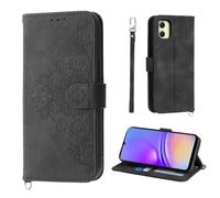 Auslbin Fleur Coque Samsung Galaxy A05 4G 6.7", 5 Cartes étui de Protection en Cuir PU de Style Vintage pour Samsung A05 4G / SM-A055F/DS Housse, Noir