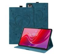 Auslbin PU Étui Compatible avec Lenovo Tab M11 11" 2024 Coque, Butterfly Cuir en Relief avec Fonction du Support, Housse pour Tab M11 TB-330FU /331FC, Bleu