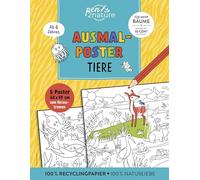 Ausmalposter Tiere: 5 wimmelige XXL-Poster im Format 68 x 49 cm, mit Perforierung zum leichten Heraustrennen. Große Ausmalflächen ideal für Kinder ab 4 Jahren.