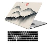 AUSMIX Compatible avec MacBook Air 13,6" 2024-2022, version M3 M2 A3113 A2681, clip d'écran Retina et Touch ID Mac Air 2024, coque rigide en plastique et couverture de clavier, motif d'encre
