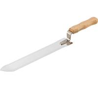 AUSONIA - 33501 COUTEAU POUR APICOLTEUR POUR MIEL PROFESSIONNEL AVEC POINTE RÉALISÉE EXTRACTEUR MIEL AVEC LAME SCIELÉE DE 29 CM ET MANCHE EN BOIS REVETÉ DE 12 CM