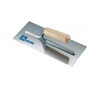 Ausonia - 42003 Taloche Truelle à Plâtre Taloche de Lissage Platoir Lisse De Finition pour Travaux de Maçonnerie pour stuc Lame Acier Inoxydable cm 28x12 Manche Bois
