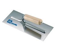AUSONIA - 42346 taloche à Lisser pour Enduits Colle Plâtre et Mastic platoir pour stuc avec lame en acier 28x10 et manche bois