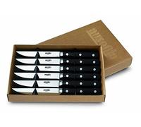 AUSONIA - 61149 LOT DE 6 COUTEAUX ENSEMBLE COUTEAUX DE TABLE FORGÉS À STEAK DENTELES COUTEAU A VIANDE AVEC LAME EN ACIER INOX DE 12 CM. LAVABLE EN LAVE-VAISSELLE!