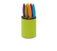 Ausonia 96427 Bloc Couteau Colorés Green Couteaux de Cuisine Coloré Set Couteau Cuisine Lot de Couteaux Multicolore