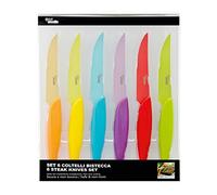 AUSONIA - 96526 Ensemble de 6 couteaux à steak de couleur professionnelles couper la viande comme du beurre!