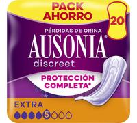 AUSONIA Discreet Serviette Anatomique pour Incontinence, 20 Unités