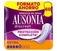 Ausonia Discreet Lot de 60 serviettes hygiéniques extra pour femme Protection complète* Discrétion incroyable
