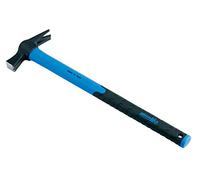 AUSONIA - MARTEAU DE CHARPENTIER DE COFFREUR A GRIFFES MARTEAU DE COURBEES AIMANTÉ 400 GRAMMES AVEC TÊTE FORGÉ ENLEVER LES CLOUS MANCHE EN FIBRE DE VERRE DE 45CM