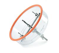 AUSONIA - SCIE À COMPAS RÉGLABLE DE 30 CM DE DIAMÈTRE AVEC CLOCHE EN PLASTIQUE QUI RETIENT LA POUSSIÈRE, ATTACHE HEXAGONALE DE 10 MM ET POINTES DE RECHANGE. DIAMÈTRE DE COUPE RÉGLABLE DE 40 À 200 MM