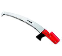 AUSONIA - SCIE À ÉLAGUER TURBO COURBÉE AVEC LAME DE 35 CM CHROMÉE TREMPÉE À IMPULSIONS AVEC DENTS DE 4 MM, IDÉALE POUR MONTER SUR UNE PERCHE ET COUPER LES ARBRES À TRONC HAUT