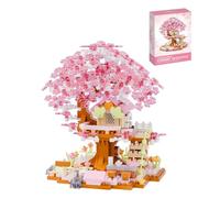 Auspcers Mini Sakura Arbre Maison Construire Bloc, Arbre Sakura Kit de Construction, Mini Bricolage Botanique Artificielles Collection Jeux de Construction(690PCS)
