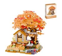 Auspcers Mini Sakura Arbre Maison Construire Bloc, Arbre Sakura Kit de Construction, Mini Bricolage Botanique Artificielles Collection Jeux de Construction(690PCS)
