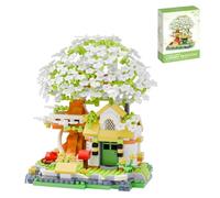 Auspcers Mini Sakura Arbre Maison Construire Bloc, Arbre Sakura Kit de Construction, Mini Bricolage Botanique Artificielles Collection Jeux de Construction(690PCS)