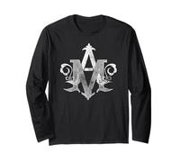 Auspice Maria Mary Monogramme Manche Longue