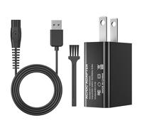 Auspow Chargeur rapide 5 V pour rasoir électrique Philips Norelco OneBlade 360, compatible avec le rasoir électrique QP2724 QP2834, noir, câble de 1 m