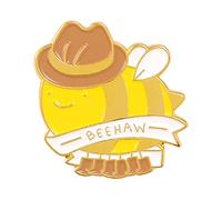 Ausschnitt Verkleinern Clip Bienennadeln, niedliche Cartoon-Gelbe Biene, Emaille-Brosche, Set für Unisex, Kinder, Damenbekleidung, zum Dekorieren, Cartoon-Emaille-Nadel, niedliche (Yellow, One Size)