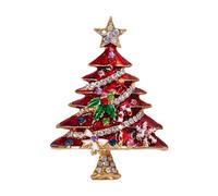 Ausschnitt Verkleinern Ohne NäHen Cartoon Weihnachtsbaum Brosche für Männer Frauen süße Mann Abzeichen Cartoon Pin Schnalle Tasche Dekoration für Weihnachten Clips Jacken (B, One Size)