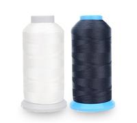 Aussel Bonded Nylon Fil à coudre 1500 Yard Taille T70 # 69 Rembourrage pour les, marché extérieur, drapi erung, frises, Bagages, Porte-cartes, black+white