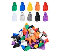 Aussel Lot de 100 capuchons en plastique souple pour fiche réseau Ethernet RJ45 Couleur aléatoire style 1