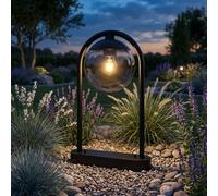 Außen Lampadaire Borne Lumineuse Terrasse Lampe Extérieur Boule de Verre