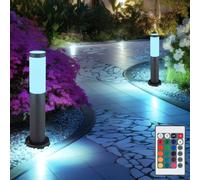 Außenstehlampe Borne Lumineuse Jardin Dimmable Télécommande LED Hauteur 45 CM 2x
