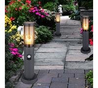 Außenstehlampe Borne Lumineuse Lampe de Jardin Détecteur Fumée Anthracit 3er Set