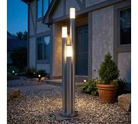 Außenstehlampe Borne Lumineuse Lampe de Jardin Inox 3 à Feux Terrasses 170 CM