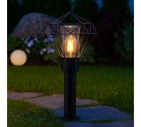 Außenstehlampe Borne Lumineuse Lampe Itinéraires Inox de Jardin Noir H 50 CM
