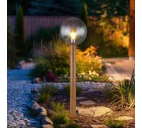 Außenstehlampe Éclairage Allée Chemin Jardin Aluminium Glas Lampadaire Extérieur