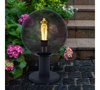 Außenstehlampe Lampe à Pied Borne Lumineuse Verre Fumé de Jardin Anthracite H