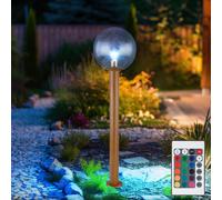 Außenstehlampe Lampe Itinéraires de Jardin Variateur Télécommande Effet Bois LED