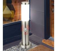 Außenstehlampe Luminaires de Jardin Lampe à Pied Détecteur Mouvement LED Argent