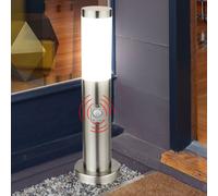 Außenstehlampe Luminaires de Jardin Lampe à Pied Détecteur Mouvement LED Argent