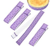 Aussi La Bande De De Four | Bandes De Four En Coton Épais 4 Pièces Pour Gâteaux Nivelés | Sangles De Protection De La De Four Qui Retiennent L'humidité | Prévenir Les Fessurations Et