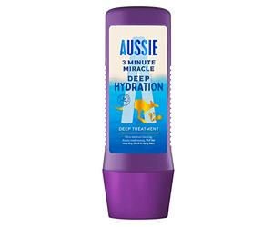 Aussie 3 Minute Miracle Deep Hydration Soin Intensif Vegan, Hydratation Intense, Pour Cheveux Très Secs, Èpais Et Bouclés - À L’Huile D’Avocat, De Jojoba Et De Noix De Macadamia, 225 ml