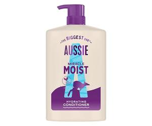 Aussie Miracle Moist Après-Shampooing Démêlant 1000ml, Formule Hydratante Pour Revitaliser et Restaurer les Cheveux Fragiles et Secs, Avec Huile de Noix de Macadamia Australienne, Végane
