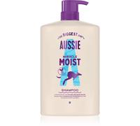 Aussie Miracle Moist Shampoo 1000ml, Formule Hydratante Pour Revitaliser et Restaurer les Cheveux Fragiles et Secs, Infusé l'Huile de Noix de Macadamia Australienne, Sans Cruauté