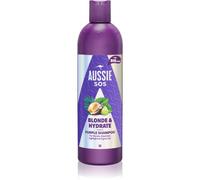 Aussie SOS Blonde & Hydrate shampoing tonifiant violet pour cheveux blonds 500 ml