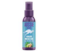 Aussie SOS Hair Rescue Huile Capillaire Tout-en-Un 100ml Pour Démêler et Lisser les Cheveux, Aide à Prévenir les Fourches et Hydrate Pendant 100 Heures, Formule végane