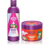 Aussie SOS Repair, Revive & Repeat Coffret cadeau pour cheveux et cuir chevelu fatigués