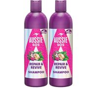 Aussie SOS Réparation Revitalisation Shampooing 500ml Pour Cheveux Secs et Abîmés (Lot de 2)