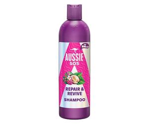Aussie SOS Réparation & Revitalisation Shampooing 500ml Pour Cheveux Secs, Stressés et Abîmés. Laisse les Cheveux Doux, Lisses et Hydratés, Protège Contre les Dommages Futurs, Végane