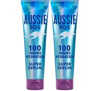 Aussie SOS Super Sérum Tout-en-Un Traitement Sans Rinçage 160ml 100 Heures d'Hydratation Pour Cheveux Secs et Stressés. Hydrate, Lisse, Adoucit et Démêle Instantanément (Lot de 2)