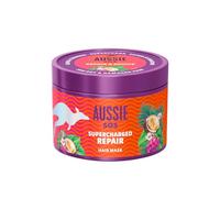 Aussie SOS Supercharged Repair Masque capillaire 500 ml pour cheveux secs et abîmés, aide à réparer et à protéger contre les dommages, laisse les cheveux doux, lisses et hydratés pendant 100 heures