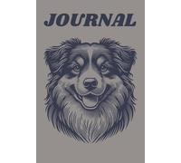 Aussie Spirit The Little Blue Dog: 120-Page lined Journal - 6" x 9" with Artistic Australian Shepherd Drawing Cover